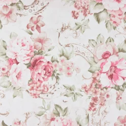 SCHÖNER LEBEN. Kissenhülle Rosen Pfingstrosen Blüten Ornamente creme rosa pink grün verschiedene Größen