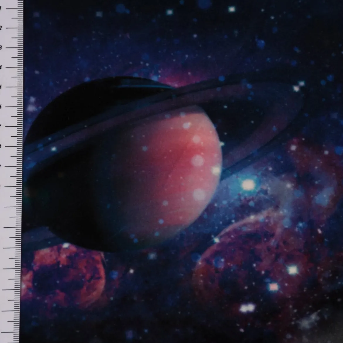 SCHÖNER LEBEN. Kissenhülle Samt Velvet Galaxy Future Planeten Weltall blau bunt verschiedene Größen