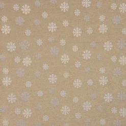 SCHÖNER LEBEN. Kissenhülle Schneeflocken beidseitig gold beige 50x50cm