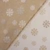 SCHÖNER LEBEN. Kissenhülle Schneeflocken beidseitig gold beige 30x50cm