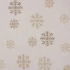 SCHÖNER LEBEN. Kissenhülle Schneeflocken beidseitig beige gold 50x50cm
