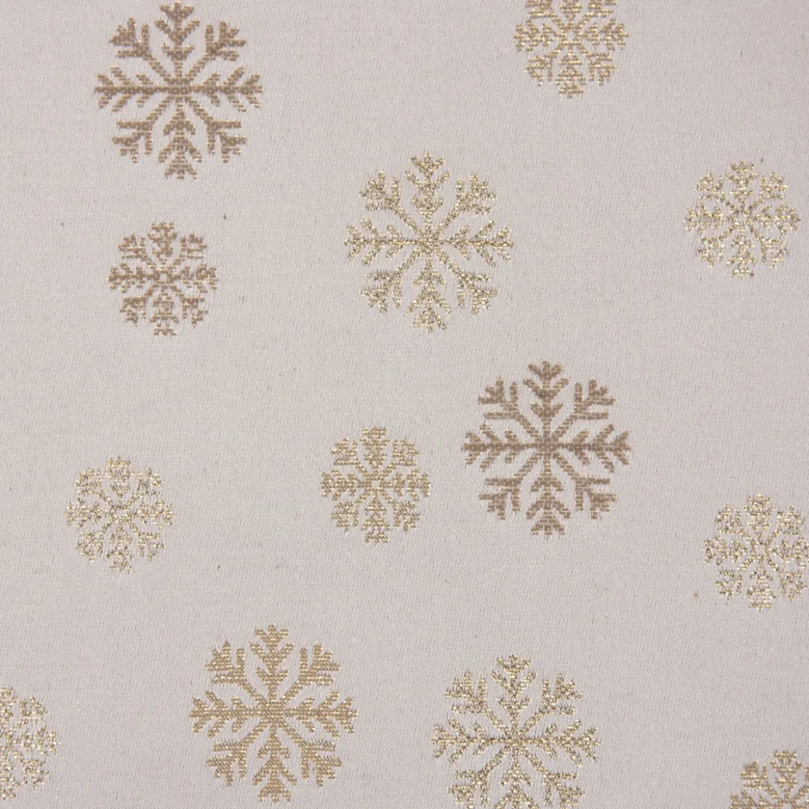 SCHÖNER LEBEN. Kissenhülle Schneeflocken beidseitig beige gold 30x50cm