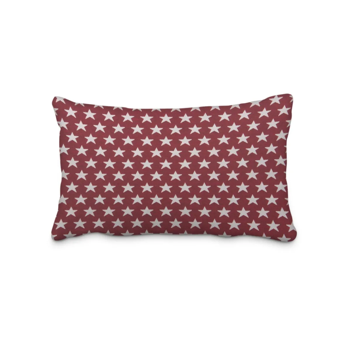SCHÖNER LEBEN. Kissenhülle Sterne beidseitig rot weiß 30x50cm