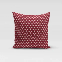 SCHÖNER LEBEN. Kissenhülle Sterne beidseitig rot weiß 30x50cm