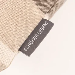 SCHÖNER LEBEN. Kissenhülle Streifen 9,5cm creme beige braun grau versch. Größen