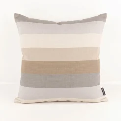 SCHÖNER LEBEN. Kissenhülle Streifen 9,5cm creme beige braun grau versch. Größen