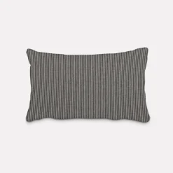 SCHÖNER LEBEN. Kissenhülle Streifen 3mm beige blau verschiedene Größen