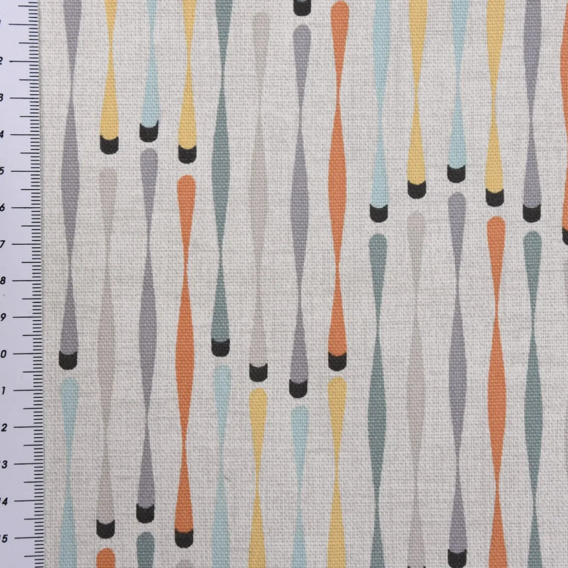 SCHÖNER LEBEN. Kissenhülle STUDIO G geometrisch Stäbchen beige blau gelb orange grau verschiedene Größen
