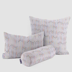 SCHÖNER LEBEN. Kissenhülle STUDIO G geometrisch Stäbchen beige blau gelb orange grau verschiedene Größen