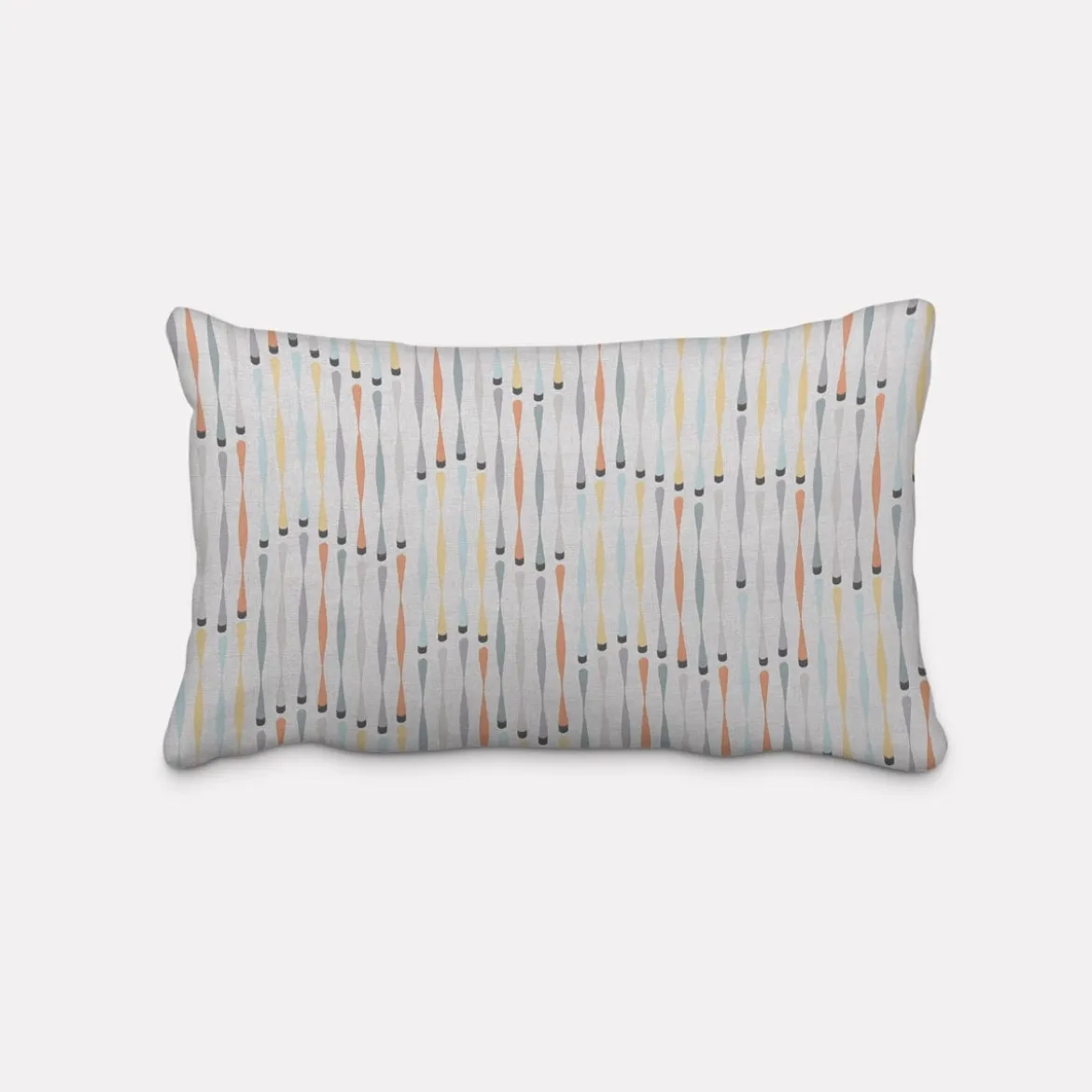 SCHÖNER LEBEN. Kissenhülle STUDIO G geometrisch Stäbchen beige blau gelb orange grau verschiedene Größen