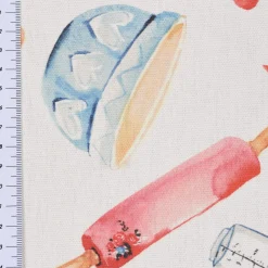 SCHÖNER LEBEN. Kissenhülle STUDIO G Digitaldruck Bakery Backen ecru multi verschiedene Größen