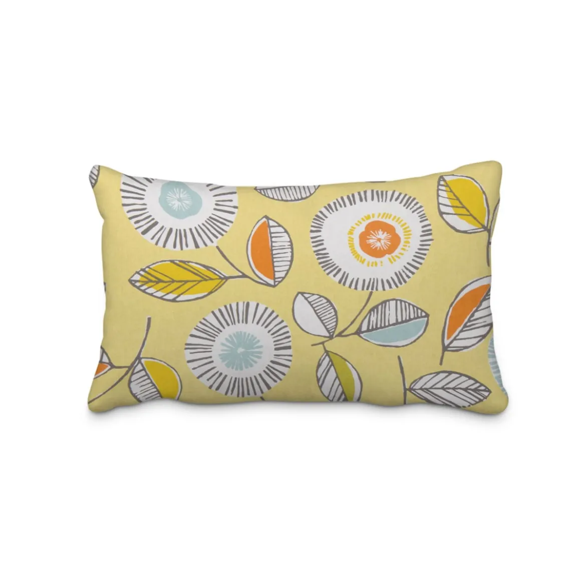 SCHÖNER LEBEN. Kissenhülle Sundance Blumen hellgrün braun orange aqua verschiedene Größen