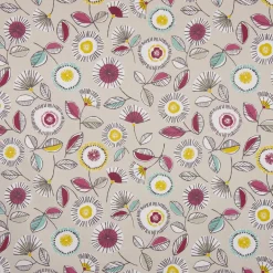 SCHÖNER LEBEN. Kissenhülle Sundance Blumen beige ocker beere aqua verschiedene Größen