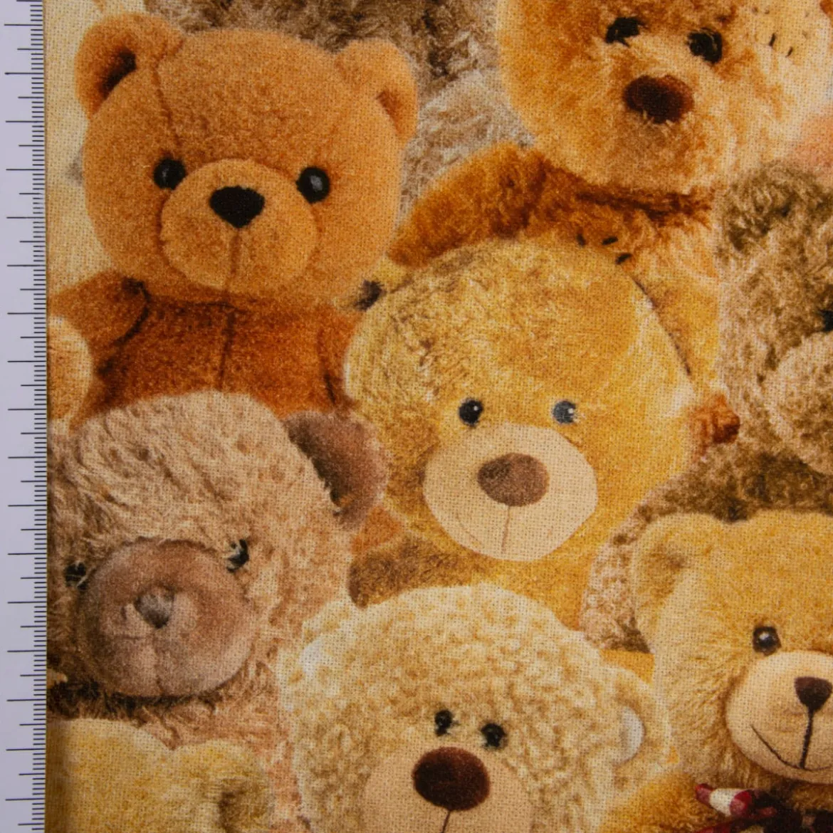 SCHÖNER LEBEN. Kissenhülle Teddybären braun beige verschiedene Größen