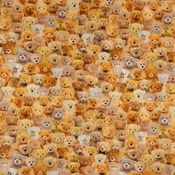 SCHÖNER LEBEN. Kissenhülle Teddybären braun beige verschiedene Größen
