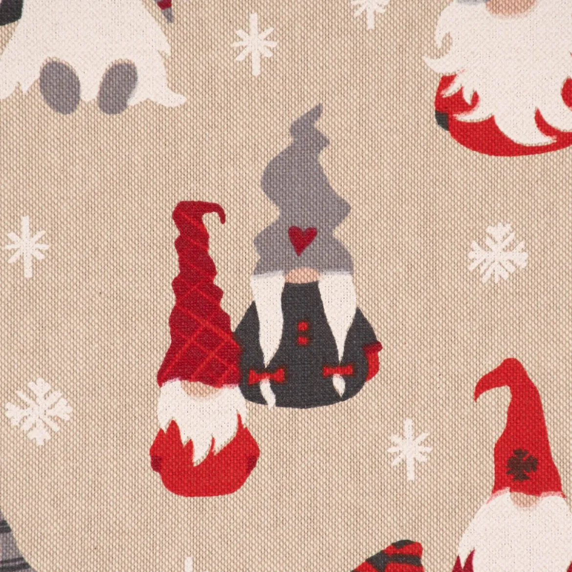 SCHÖNER LEBEN. Kissenhülle Tomte Cosy Family Weihnachtswichtel natur rot weiß verschiedene Größen