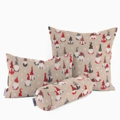 SCHÖNER LEBEN. Kissenhülle Tomte Cosy Family Weihnachtswichtel natur rot weiß verschiedene Größen