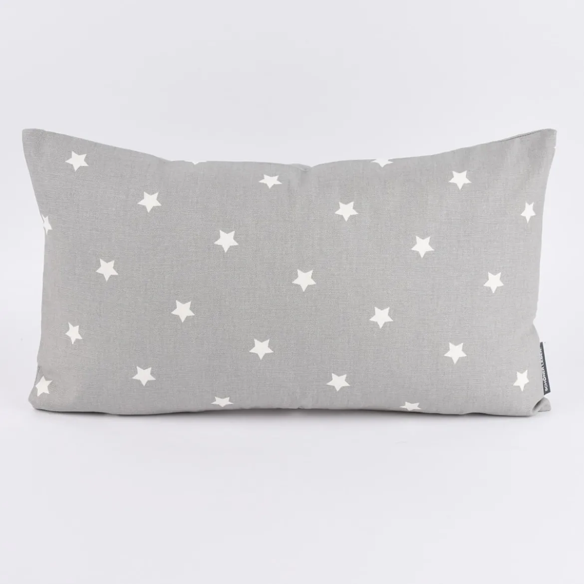 SCHÖNER LEBEN. Kissenhülle Twinkle Sterne grau weiß 30x50cm