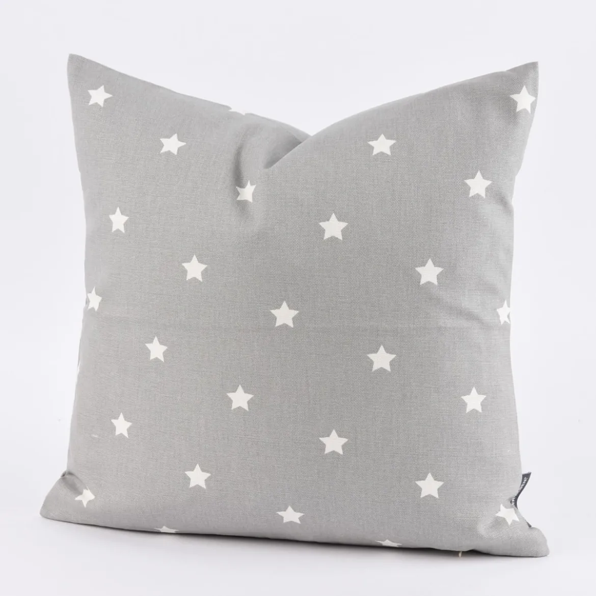SCHÖNER LEBEN. Kissenhülle Twinkle Sterne grau weiß 40x40cm