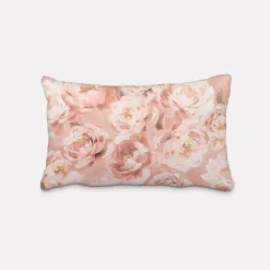 SCHÖNER LEBEN. Kissenhülle Velvet Deluxe Romantic Peony Dream Pfingstrosen rosa verschiedene Größen