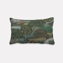 SCHÖNER LEBEN. Kissenhülle Wald Bäume Landschaft grün verschiedene Größen