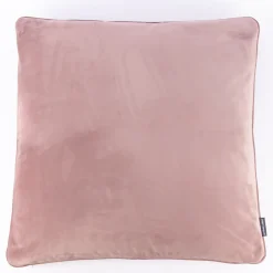 SCHÖNER LEBEN. Samtkissen mit Kederumrandung und Federfüllung altrosa 70x70cm