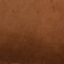 SCHÖNER LEBEN. Samtkissen mit Kederumrandung und Federfüllung cognac 70x70cm