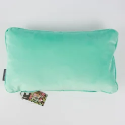 SCHÖNER LEBEN. Samtkissen mit Kederumrandung und Federfüllung mint 30x50cm