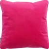 SCHÖNER LEBEN. Samtkissen mit Kederumrandung und Federfüllung pink 70x70cm