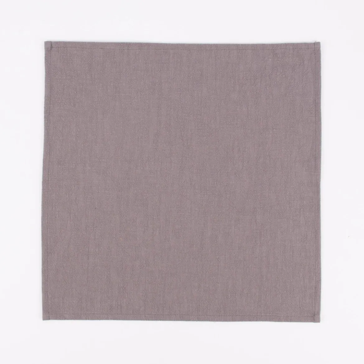SCHÖNER LEBEN. Stoffservietten 4er Set Bio Ramie Leinenoptik grau 40x40cm