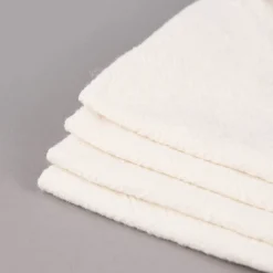 SCHÖNER LEBEN. Stoffservietten 4er Set Bio Ramie Leinenoptik cremeweiß 40x40cm