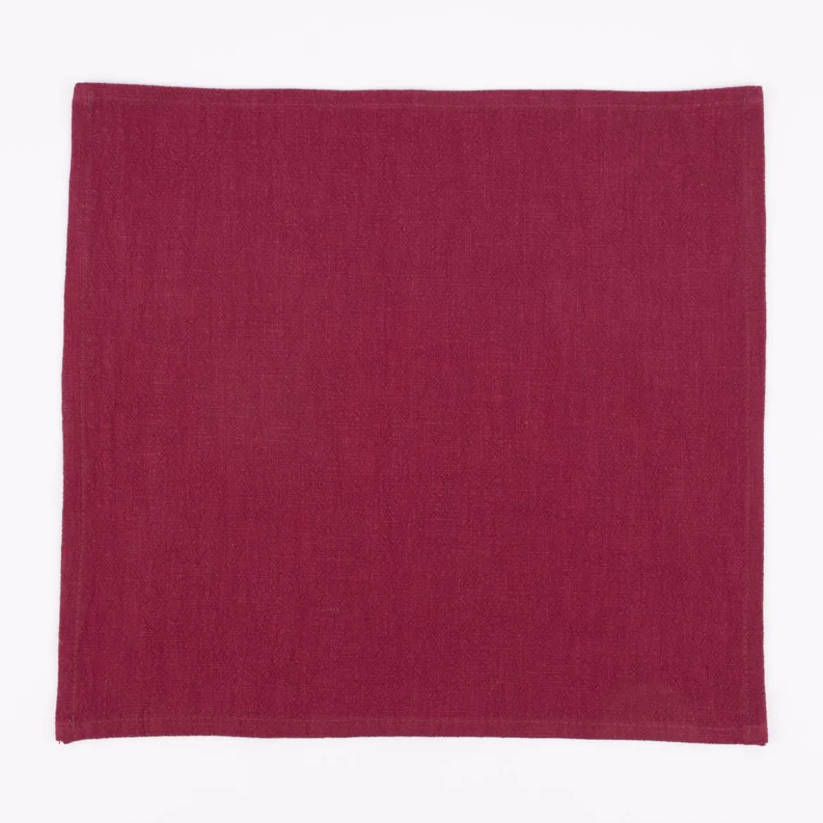SCHÖNER LEBEN. Stoffservietten 4er Set Bio Ramie Leinenoptik beere 40x40cm