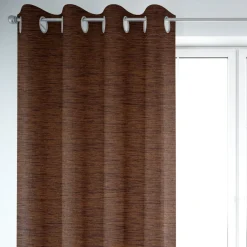 SCHÖNER LEBEN. Thermovorhang Thermochenille Akustik Kälteschutz braun 245cm oder Wunschlänge