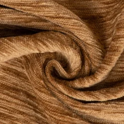 SCHÖNER LEBEN. Thermovorhang Thermochenille Akustik Kälteschutz goldbraun 245cm oder Wunschlänge