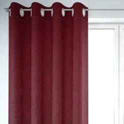 SCHÖNER LEBEN. Thermovorhang Thermochenille Akustik Kälteschutz INUIT rot 245cm oder Wunschlänge