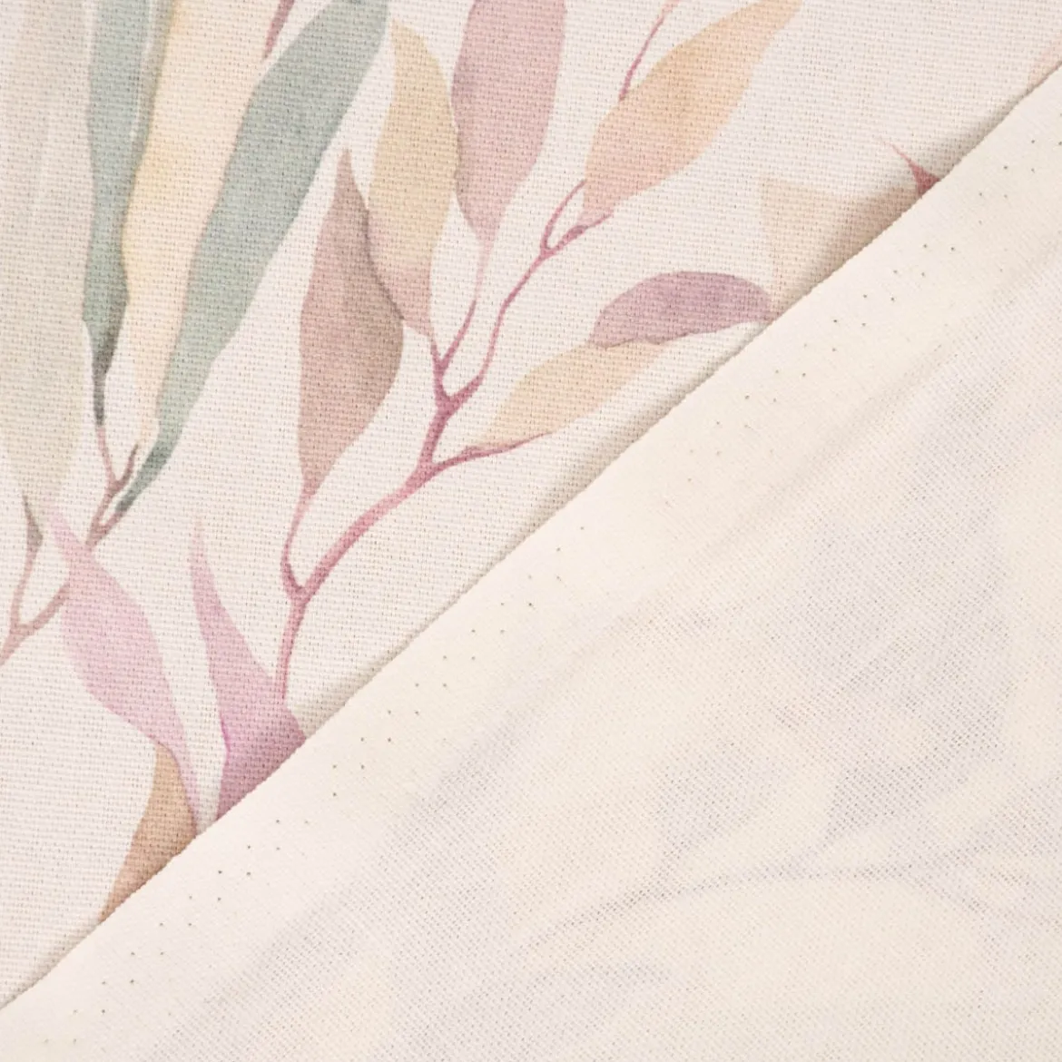 SCHÖNER LEBEN. Tischdecke Aquarell Blätter Blüten Schmetterling weiß pastell verschiedene Größen
