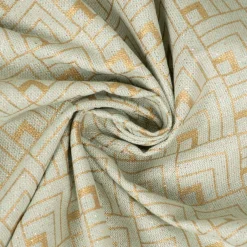 SCHÖNER LEBEN. Tischdecke Art Deco Metallic Rauten mint goldfarbig verschiedene Größen