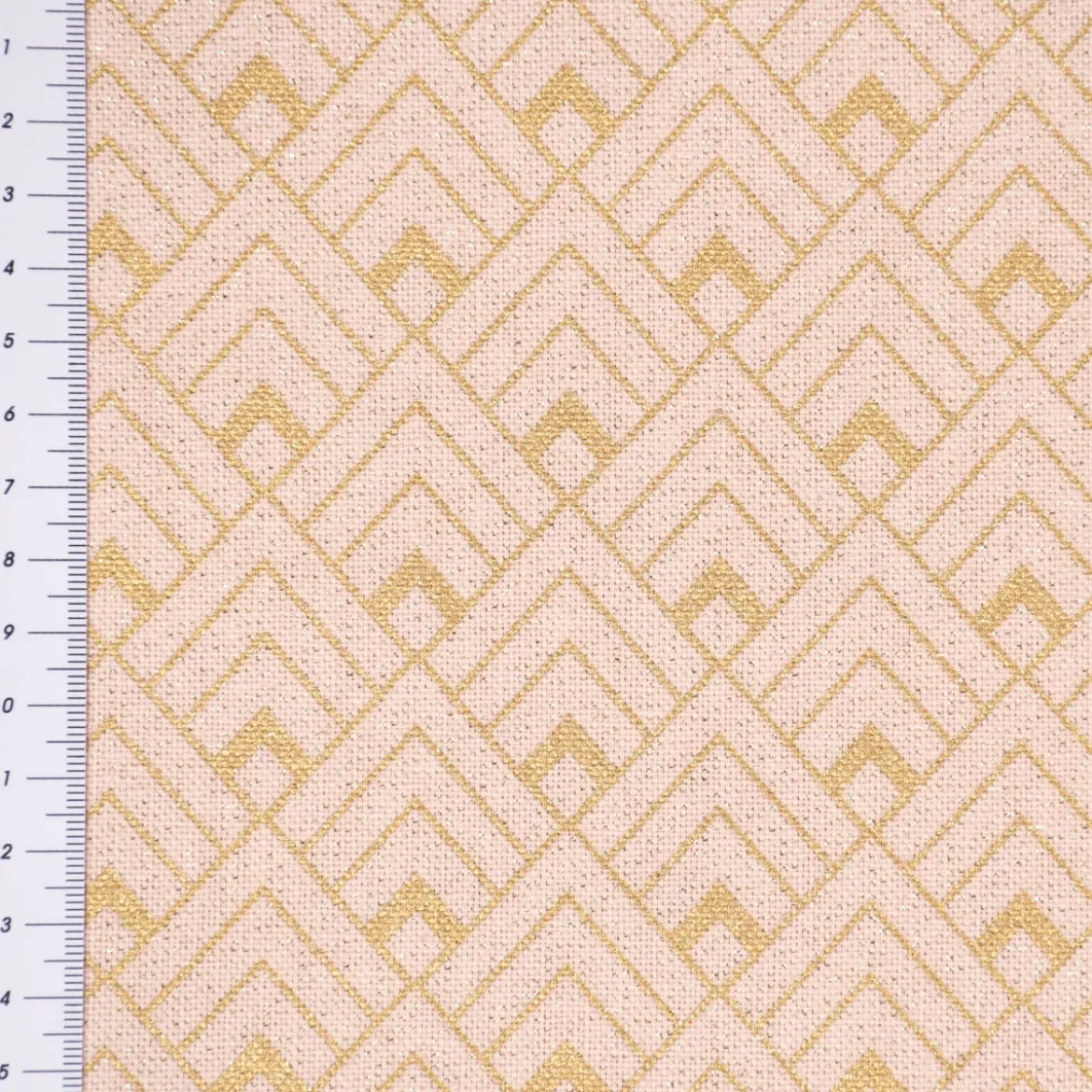 SCHÖNER LEBEN. Tischdecke Art Deco Metallic Rauten rosa goldfarbig verschiedene Größen