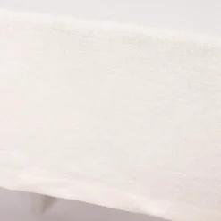 SCHÖNER LEBEN. Tischdecke Bio Ramie Leinenoptik einfarbig cremeweiß verschiedene Größen