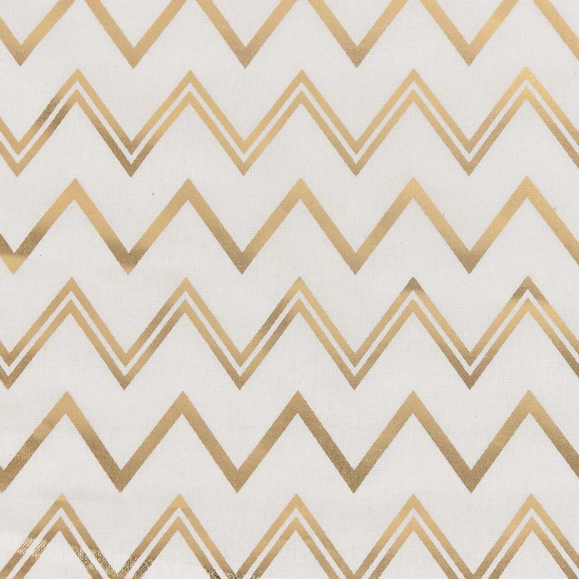 SCHÖNER LEBEN. Tischdecke Chevron Zacken weiß goldfarbig metallic eckig in verschiedenen Größen