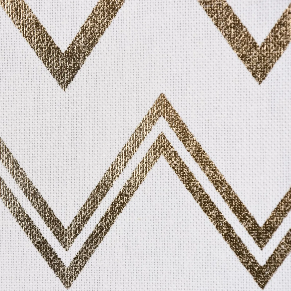 SCHÖNER LEBEN. Tischdecke Chevron Zacken weiß goldfarbig metallic eckig in verschiedenen Größen