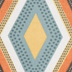 SCHÖNER LEBEN. Tischdecke Clarke & Clarke STUDIO G geometrisch Ethno Raute creme bunt verschiedene Größen