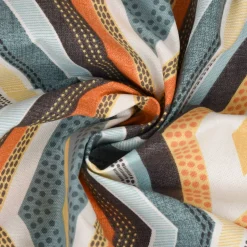 SCHÖNER LEBEN. Tischdecke Clarke & Clarke STUDIO G geometrisch Ethno Raute creme bunt verschiedene Größen
