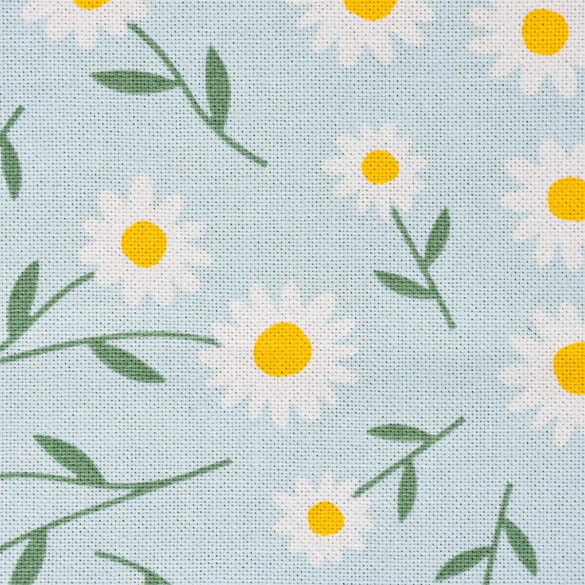 SCHÖNER LEBEN. Tischdecke Daisy Sweet Field Gänseblümchen Leinenlook hellblau oder natur weiß verschiedene Größen
