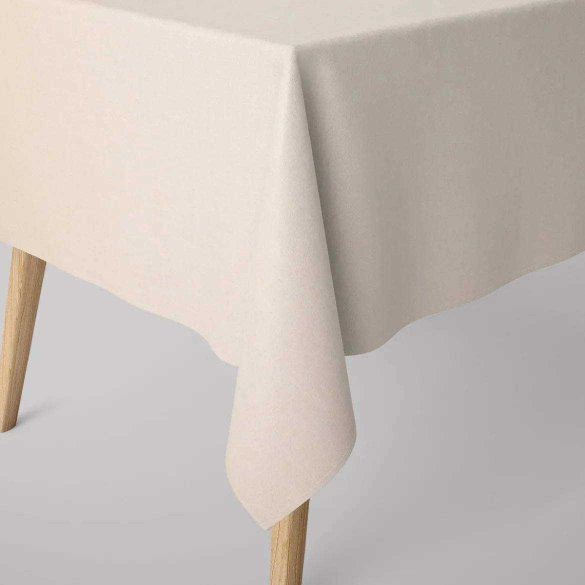 SCHÖNER LEBEN. Tischdecke Deluxe Viskose Leinen uni ecru verschiedene Größen