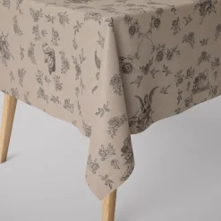 SCHÖNER LEBEN. Tischdecke Engel Rosen Vogel natur schwarz verschiedene Größen