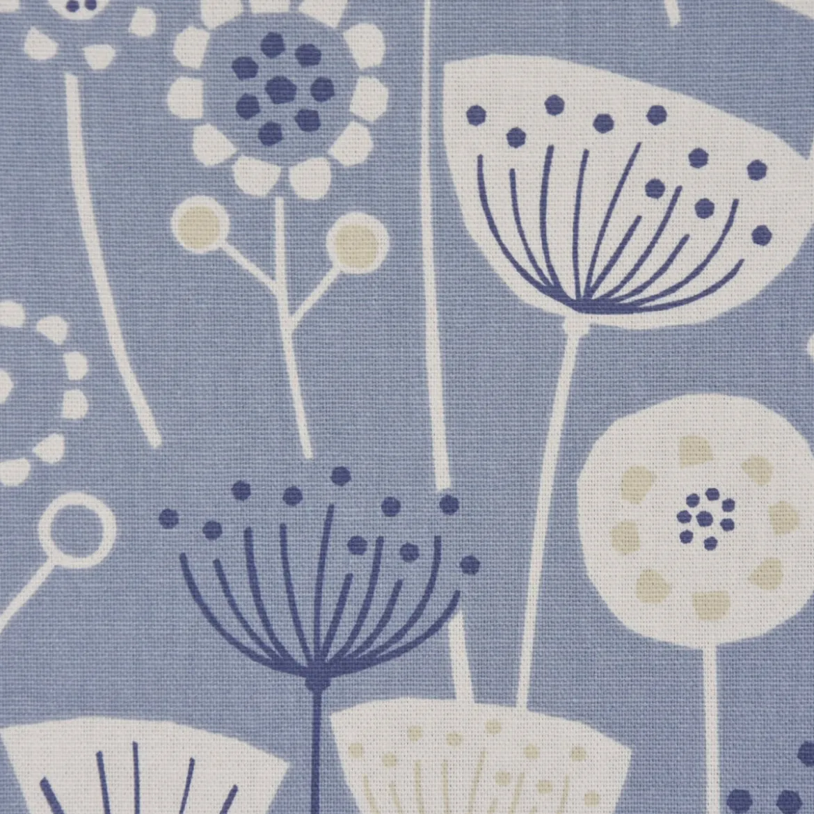 SCHÖNER LEBEN. Tischdecke Fryett`s Halbpanama Blumen abstrakt blau verschiedene Größen