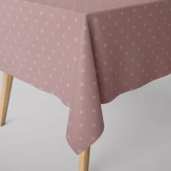 SCHÖNER LEBEN. Tischdecke Full Stop Punkte candy rosa weiß verschiedene Größen
