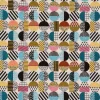 SCHÖNER LEBEN. Tischdecke geometrisch Kreise weiß schwarz bunt verschiedene Größen
