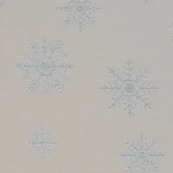 SCHÖNER LEBEN. Tischdecke Ice Star Schneeflocken Eiskristalle beige hellblau silberfarbig verschiedene Größen